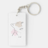 Bruidsmeisje Sleutelhanger - Esthetisch Lijnkunst (achterkant)