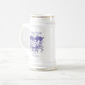 Bruidsmeisje Stein Bruiloft Vintage Leeuwen Bierpul (Voorkant links)