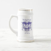 Bruidsmeisje Stein Bruiloft Vintage Leeuwen Bierpul (Links)