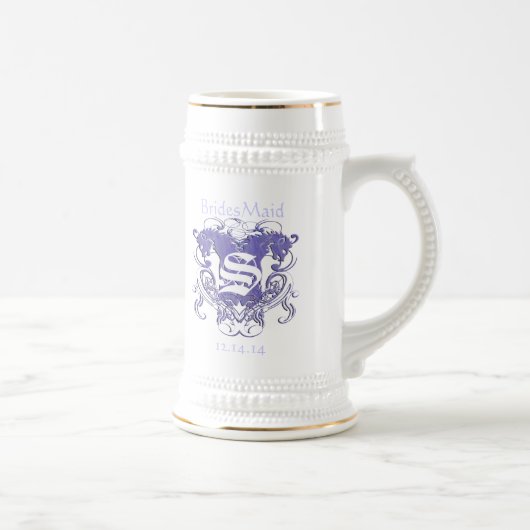 Bruidsmeisje Stein Bruiloft Vintage Leeuwen Bierpul (Rechts)