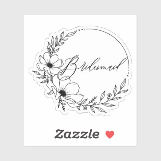 bruidsmeisje sticker (Vel)