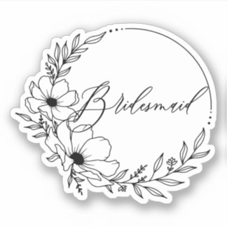 bruidsmeisje sticker