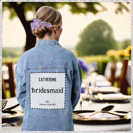Bruidsmeisje Stippen Custom Bruiloft Bruidsfeest T Denim Jacket