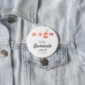 Bruidsmeisje Strand Bikini Weekend Ronde Button 7,6 Cm (In situ)
