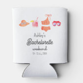 Bruidsmeisje Strand Weekend Zomerfeest Blikjeskoeler (Achterkant)