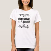BRUIDSMEISJE T SHIRT - ZWART & WIT BLOEM