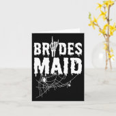 Bruidsmeisje Team Bruid Maid van Horror Halloween  Kaart (Gele Bloem)