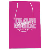 bruidsmeisje team bruid roze bruiloft aangepaste n medium cadeauzakje (Voorkant)