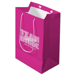 Bruidsmeisje Team Bruid Roze Trouwdatum Naam Medium Cadeauzakje