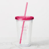 Bruidsmeisje Tekst Bachelorette Feest Bruidsuitvaa Acryl Drinkbeker (Achterkant)