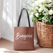 Bruidsmeisje Terracotta Bruiloft Bruin Tote Bag