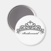 Bruidsmeisje Tiara Magnet (Voorkant / Achterkant)