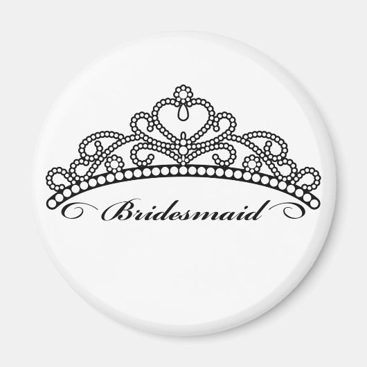 Bruidsmeisje Tiara Magnet (Voorkant)