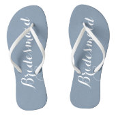 Bruidsmeisje Trendy Dusty Blue Teenslippers (Voetbed)