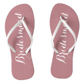 Bruidsmeisje Trendy Dusty Roos Teenslippers (Voetbed)