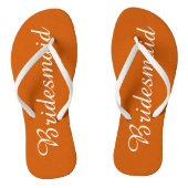 Bruidsmeisje Trendy Verbrand Sinaasappel Teenslippers (Voetbed)
