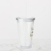 Bruidsmeisje Tribal Bloemen Pijl Goud Bruiloft Acryl Drinkbeker (Rechts)