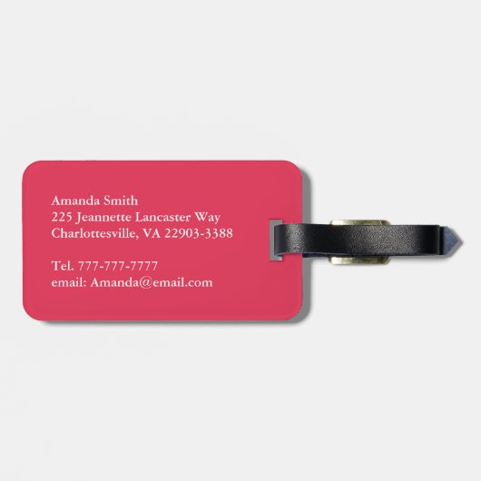 Bruidsmeisje Tropical Beach Destination Wedding Bagagelabel (Achterkant horizontaal)