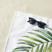 bruidsmeisje tropische palmblad bestemming bruilof strandlaken (In situ)