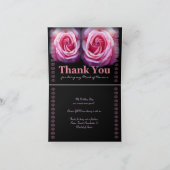 Bruidsmeisje Trouw Dank Je Roze Rozen Bedankkaart (Binnen)