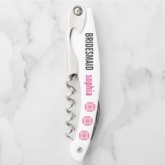 Bruidsmeisje trouwcadeau kurkentrekker (Voorkant)