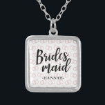 Bruidsmeisje trouwring patroon en naam Ketting<br><div class="desc">Bruidsmeisje trouwring patroon en naam Ketting.</div>