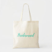 Bruidsmeisje Turquoise Blauw Tote Bag (Voorkant)