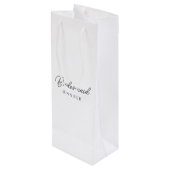 Bruidsmeisje Typografie Script Naam Sjabloon Best Wijn Cadeautas (Achterkant Gekanteld)