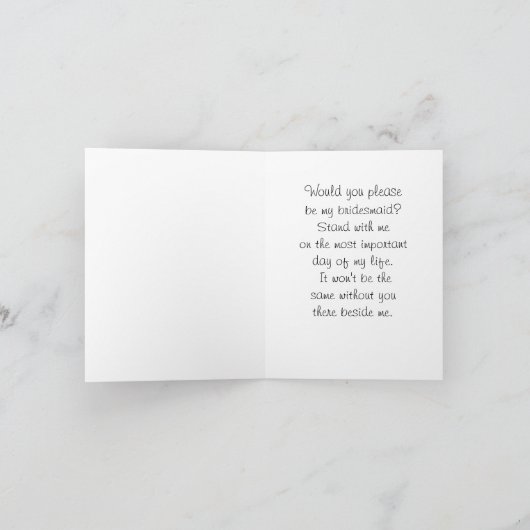 bruidsmeisje uitnodiging daffodil zwart - wit (Binnen)