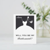 Bruidsmeisje Uitnodiging mooi eenvoudig en elegant (Staand voorkant)