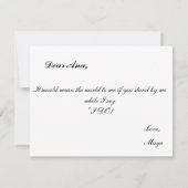 Bruidsmeisje Uitnodiging mooi eenvoudig en elegant (Achterkant)