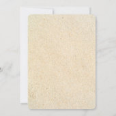 Bruidsmeisje uitnodiging strand zand kasteel bruil (Achterkant)