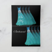 Bruidsmeisje Uitnodiging - Turquoise blauwe jurken (Binnen)
