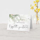 Bruidsmeisje Verzoek Pop de Vraag Maid van Eer Kaart (Gele Bloem)