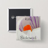 Bruidsmeisje Vierkante Button 5,1 Cm (Voorkant /achterkant)