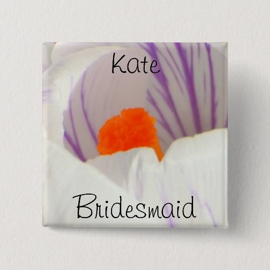 Bruidsmeisje Vierkante Button 5,1 Cm (Voorkant)