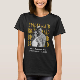 Bruidsmeisje Vintage Foto Op Maat Bruidsfeest T-shirt
