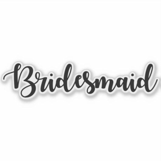 Bruidsmeisje Vinyl Wedding Decal Uitgesneden Stick Sticker (Voorkant)