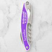 Bruidsmeisje Violet bruiloft gunst Kurkentrekkers (Achterkant)