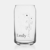 Bruidsmeisje Violet Februari Geboortemaand Bloem Blikvorm Glas (Voorkant)