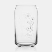 Bruidsmeisje Violet Februari Geboortemaand Bloem Blikvorm Glas (Achterkant)