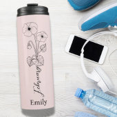 Bruidsmeisje Violet Geboorte Maand Bloem Februari Thermosbeker