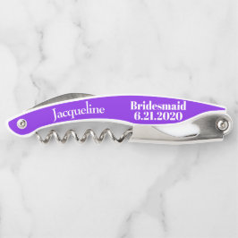 Bruidsmeisje Violet Trouwcadeau Kurkentrekker