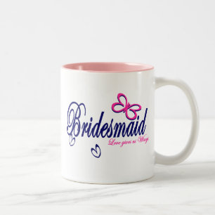 Bruidsmeisje/ Vlinderthema Tweekleurige Koffiemok