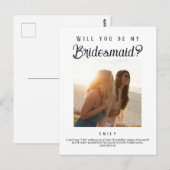 Bruidsmeisje voorstel, aangepaste krant briefkaart (Voorkant / Achterkant)