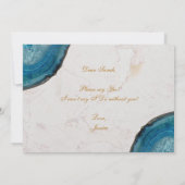 Bruidsmeisje voorstel Blue Geode Agaat Marmer Kaart (Achterkant)