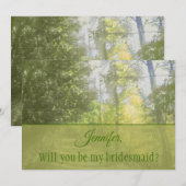 bruidsmeisje voorstel bos kaart (Voorkant / Achterkant)
