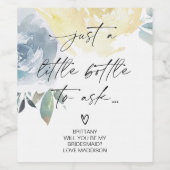 bruidsmeisje voorstel cadeau van bruid wijn etiket (Enkel label)