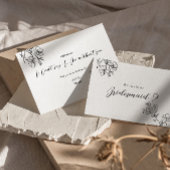 Bruidsmeisje voorstel delicate bloemen elegant kaart