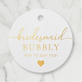 Bruidsmeisje Voorstel Foil Favor Label